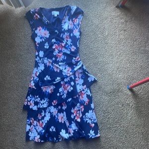 Blue and white floral dress